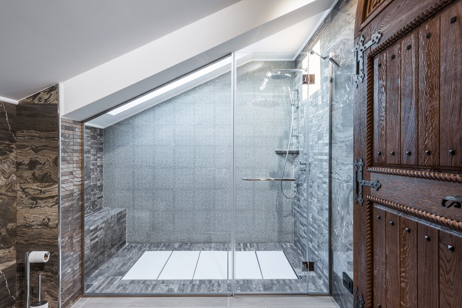 bathroom with glass shower